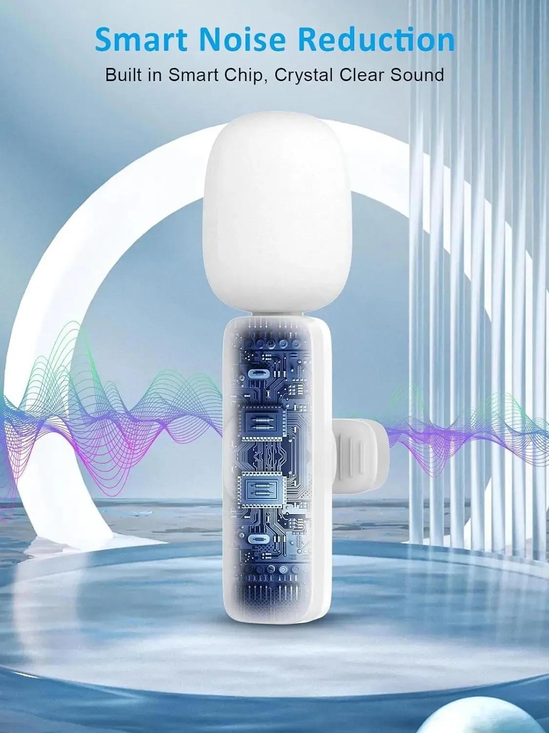 Беспроводной петличный компактный микрофон, ручной микрофон для записи короткого видео и прямой трансляции