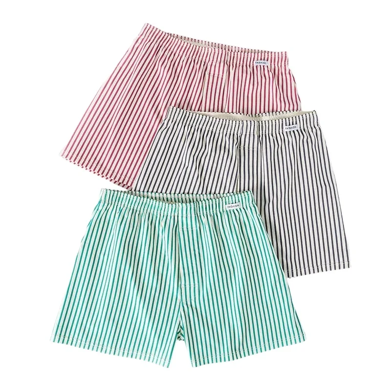 3Pack Mens Boxers Striped Aro Pants Cotton Boxershorts Men Pajama Pants Loose Breathable Boys Underwear Boxer Hombre Men