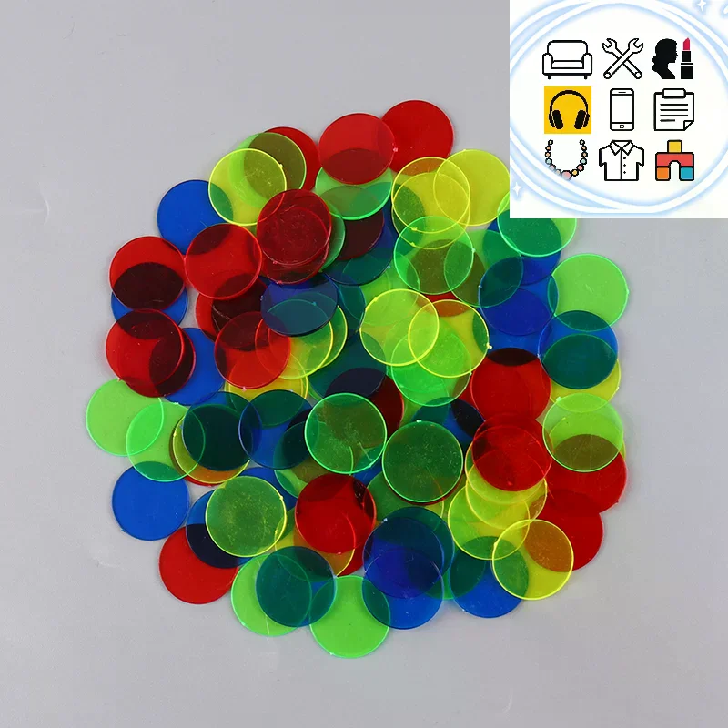 100pcs Montessori Education Math Toys Learning Resources Color Bingo Chip Supply