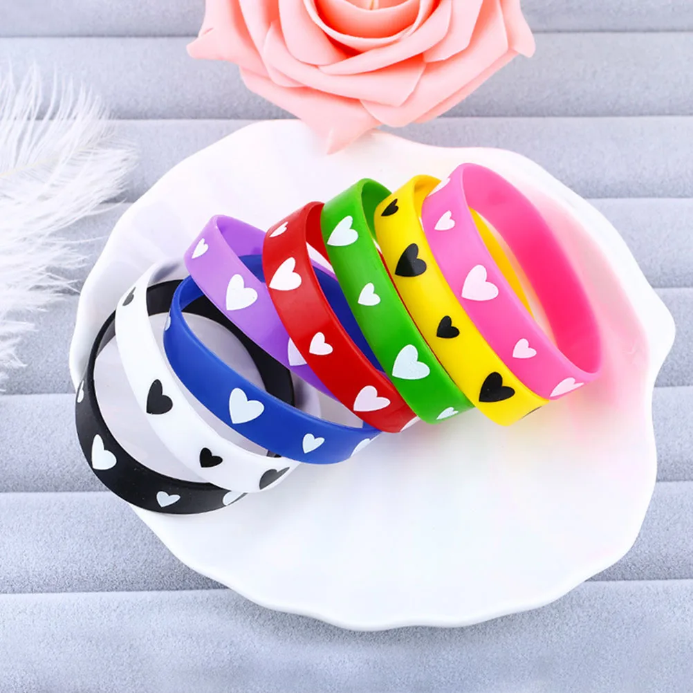 

20 Pcs Candy-Colored Bracelet Silica Gel Band Wrist Straps Women Silicone Decoration Bands Girl
