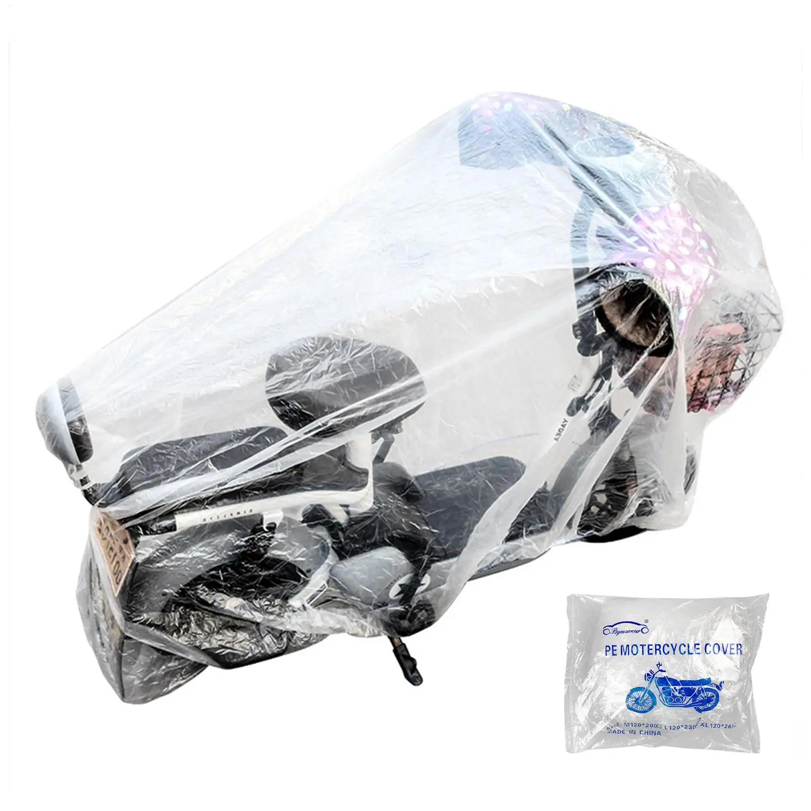 Clear Motorcycle Covers Transparent Scooter Rain Cover Outdoor Indoor Vehicle Sun Covers All Season Motorcycle Covers For