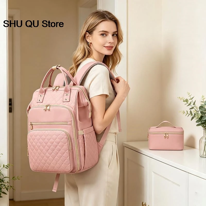 Lunch Backpack 15.6 Inch Laptop Backpack with Insulated Compartment Cooler Outdoor Hiking Travel Waterproof Backpack Detachable﻿