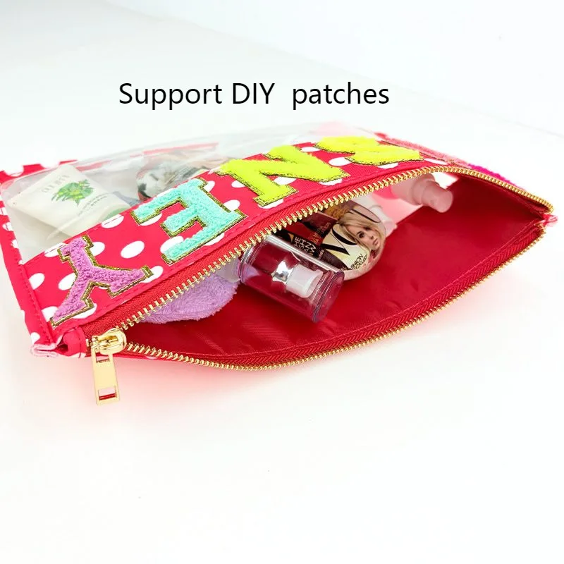 Creative Print PVC Makeup Pouch Organizer Plaid Travel Bags Waterproof Cosmetic Bag Handheld Pouches Cases