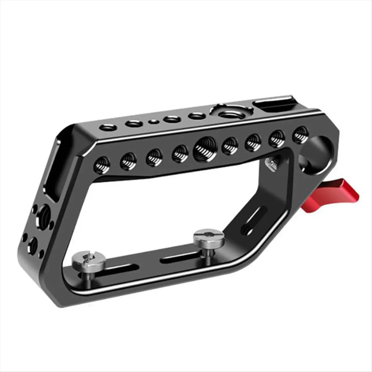 Camera Top Handle Grip with Cold Shoe Mount 1/4 3/8 Cheese Holes for 15mm Rail Rod Clamp DSLR Camera Accessories-A22U