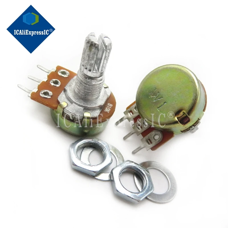 5 шт./партия WH148 15 мм усилитель вала двойной стерео потенциометр B1K B2K B5K B10K B20K B50K B100K B500K 3Pin 1K 2K 5K 10K 50K 100K