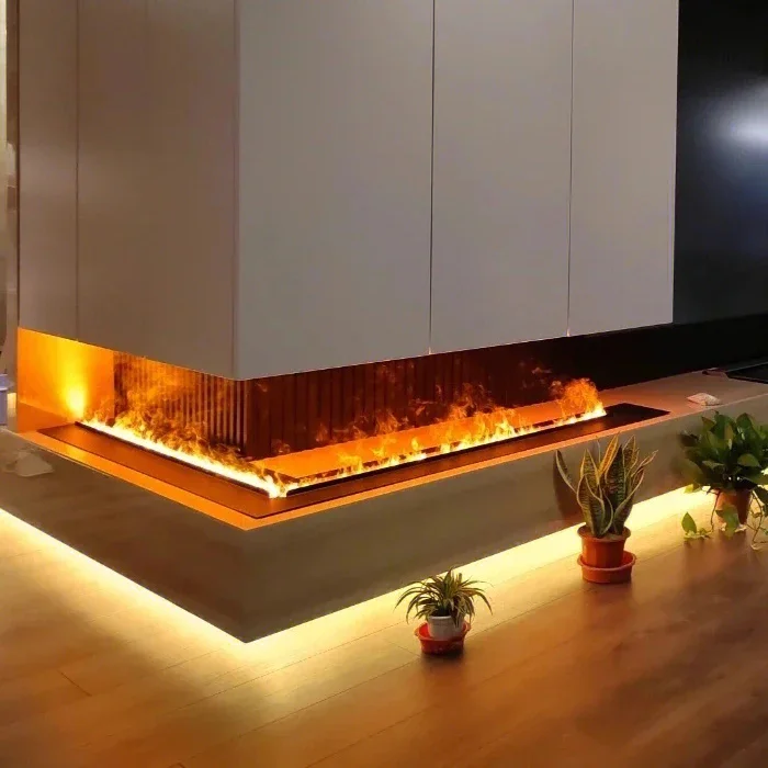 Vapor pára voda krb atomizing mlžný opar vložit neonové plamen dekorační LED 3d chytrý elektrický fireplaces