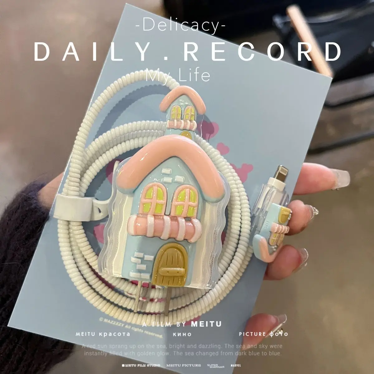 Cute Cable Protector,for IPhone 17 16 15 14 11 13 18W 20W Charging Protection Cover Data Cable Management,Cable Winder