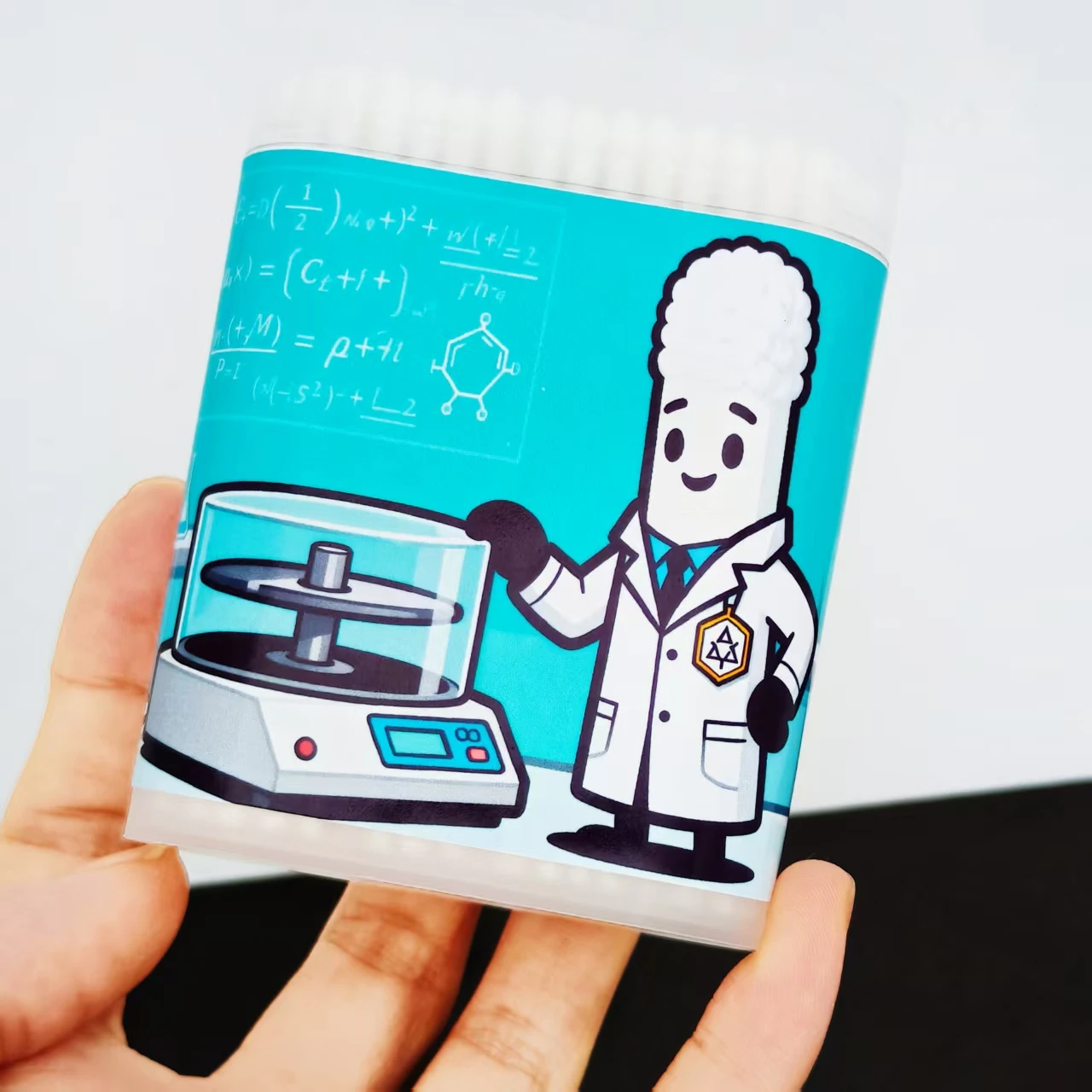 600 قطعة/800 قطعة موضوع مختبر العلوم نمط أعواد قطنية عصا غرامة رمح فرك صندوق القطن