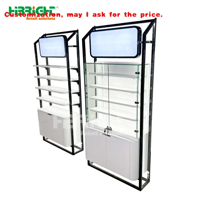 

custom.A Large-capacity Exquisite Fashionable White Cosmetics Display Shelf