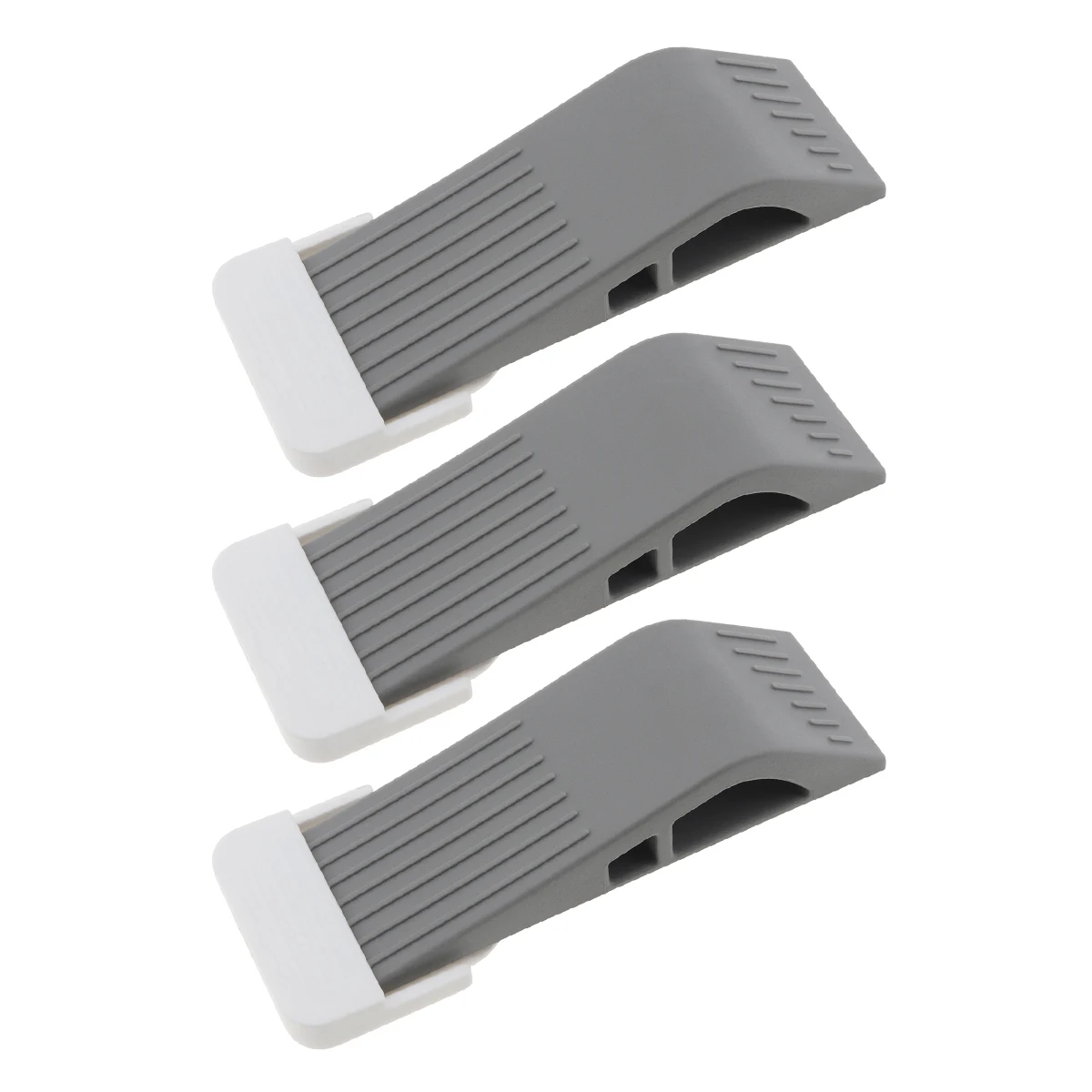 1/2/3pcs Rubber Door Stoppers Security Wedge for Bottom of Door on Carpet Concrete Tile Wood Gray Door Stops Door Hardwares