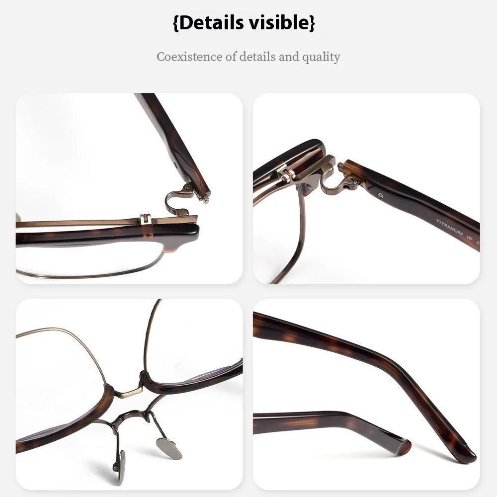 نظارات رجال الأعمال عادية - 180 °   مفصلة R عكسية، خفيفة للغاية 23.5 جرام