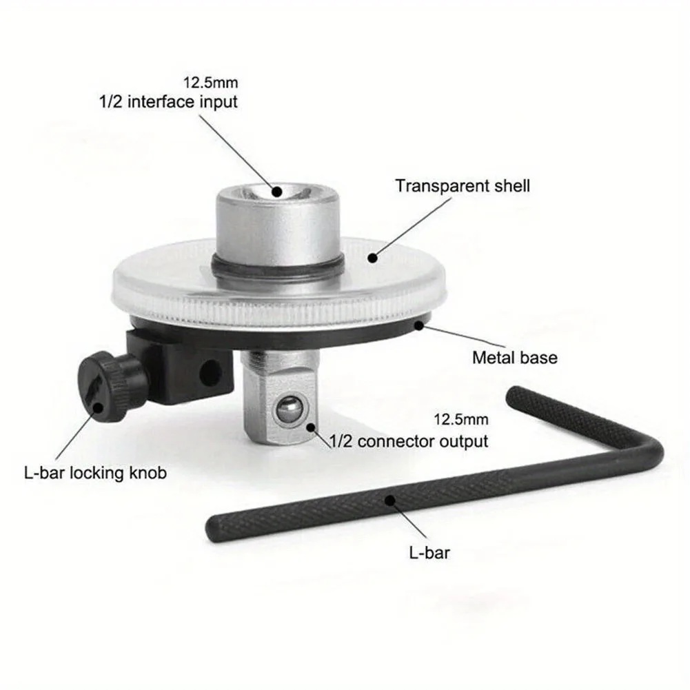 1/2 Inch Drive Torque Angle Gauge with Clear Dial & Long Handle - Durable Steel Construction for Accurate Car Maintenance view 5