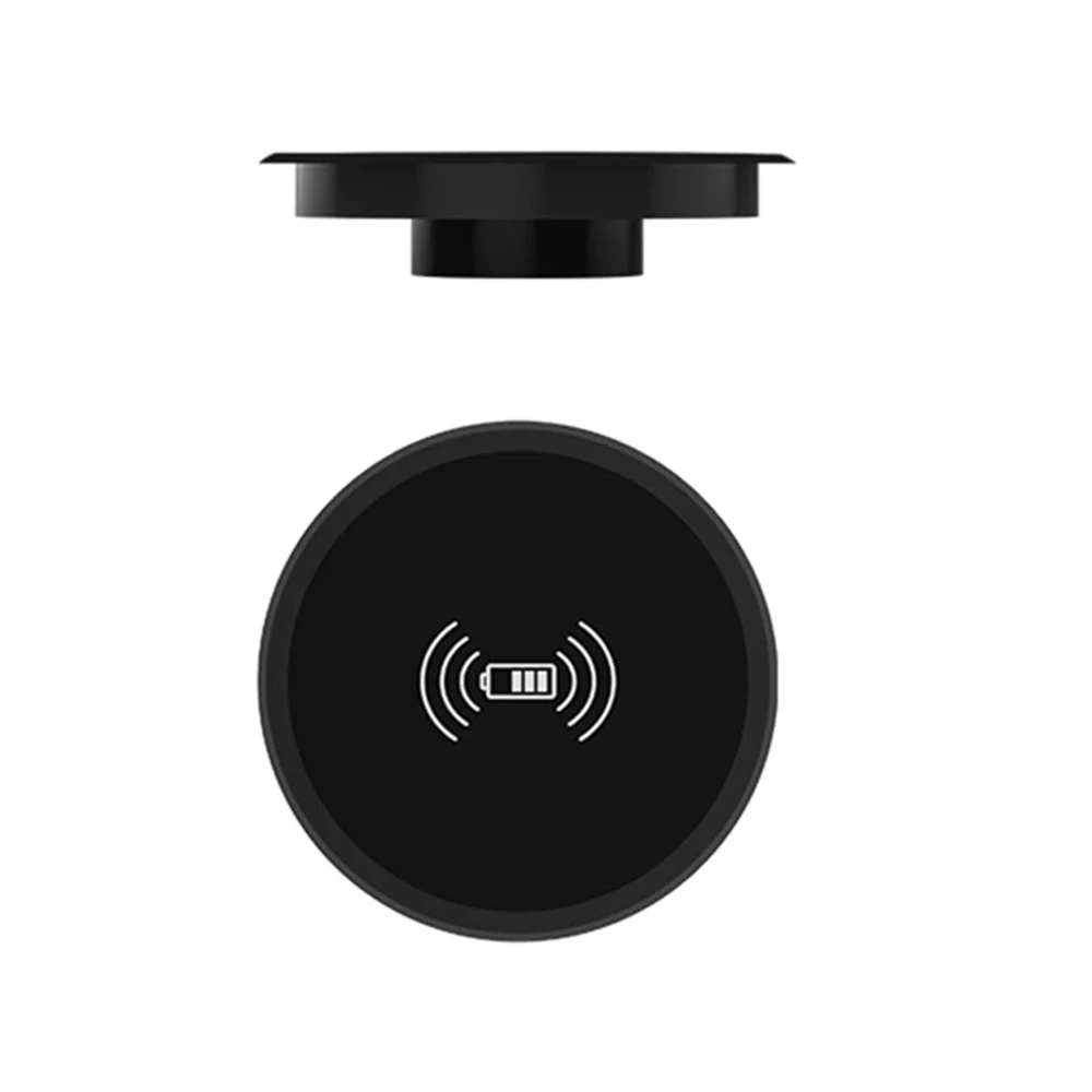 

New 15W Fast Charging Desktop Wireless Charger Counter Hole for Qi Wireless Accessory for Mobile Phones OTP OVP Embedded Furnitu