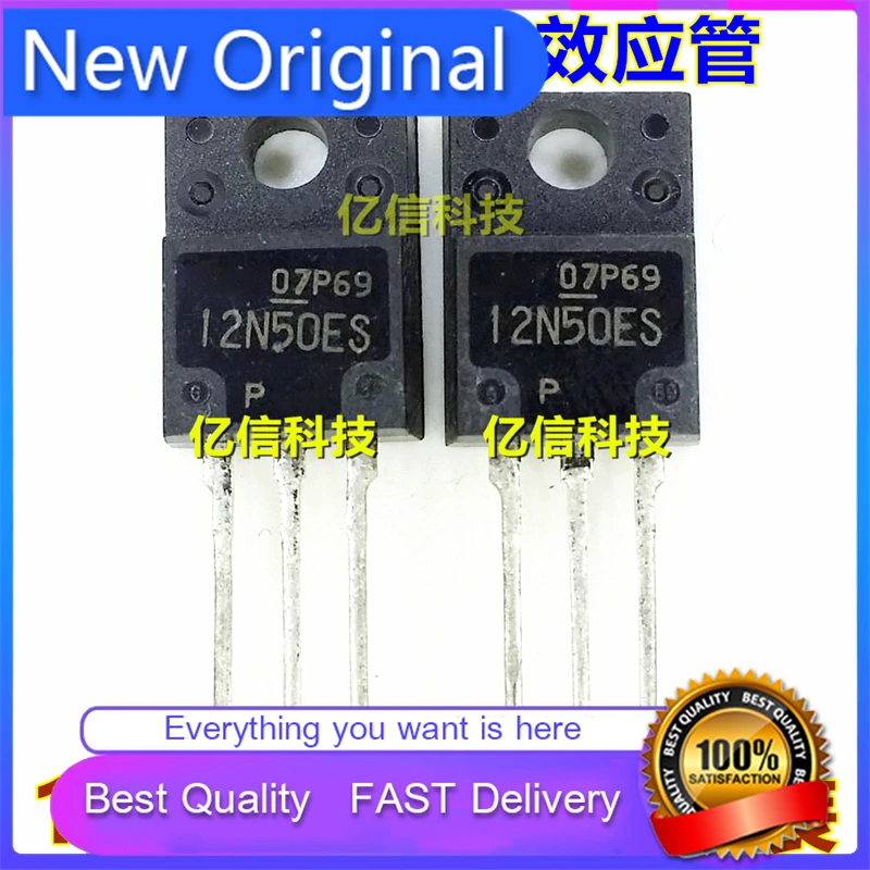 10Pcs/Lot New Original 12N50ES ELECTRIC 500V12A Field Effect Tube DIRECT PLUG TO220F