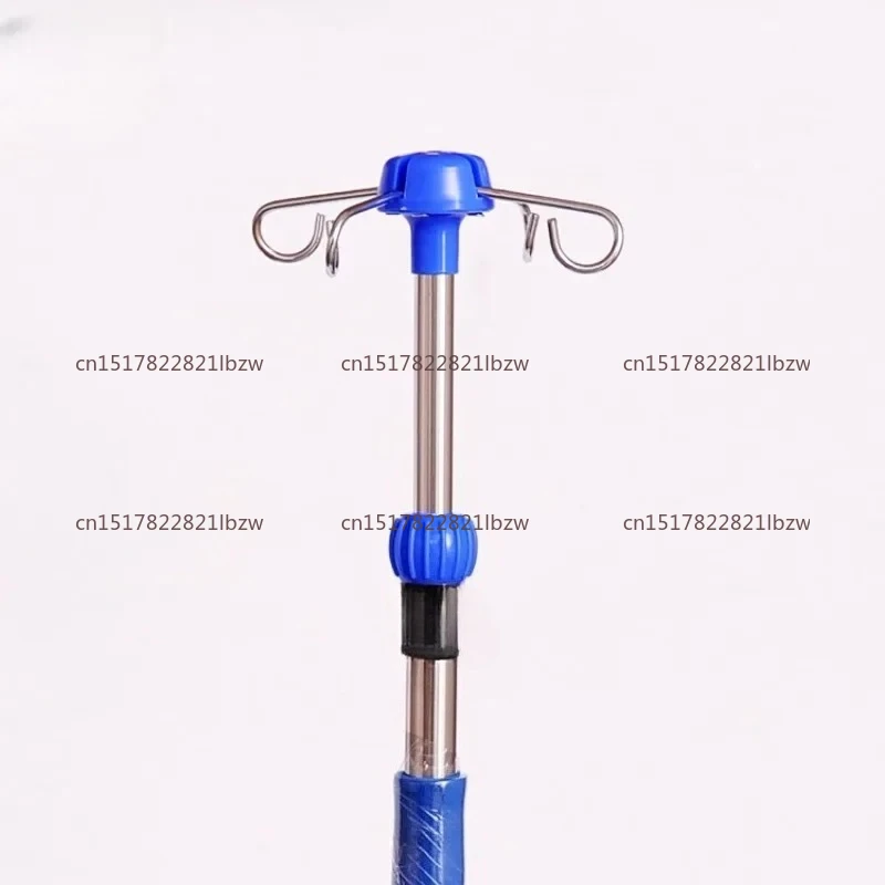 Tripod 4 Hook Thickened Rod with Wheel Infusion Rack Mobile Flask Rack