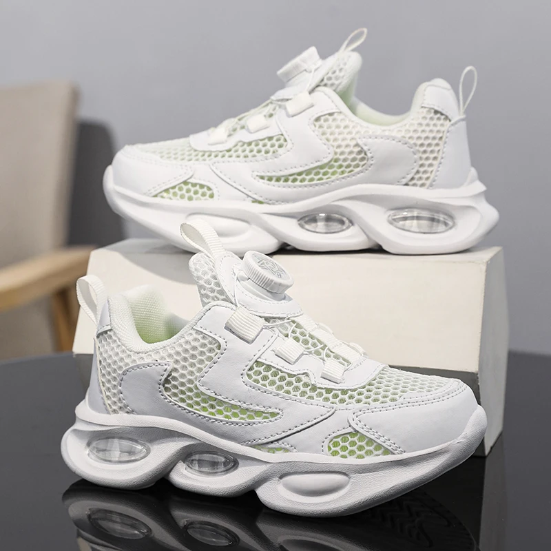 

2026 Spring Children Sneaker White Mesh Girls Sneaker Fashion Platform Luxury Kids Casual Walking Tennis Shoes for Girls