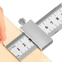 Metal Ruler Limiter Carpenter Carpentry Square Woodworking Tools Steel Ruler Positioning Limit Block Measuring Marking Gauge
