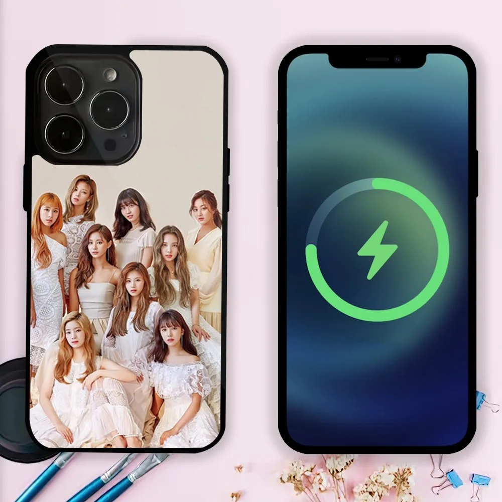 Kpop Girl Group Twice Phone Case For iPhone 15 14 13 12 Mini Pro Max Plus Magnetic Attraction Shell