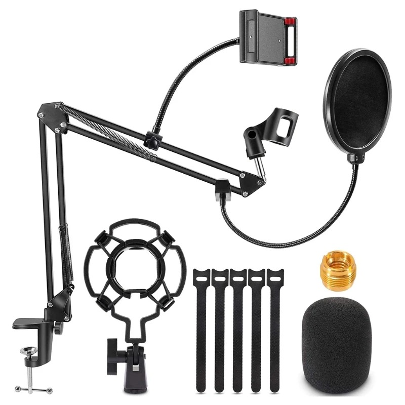 Desk Adjustable Suspension Boom Scissor Microphone Stand, Professional Mic Arm Drop shipping