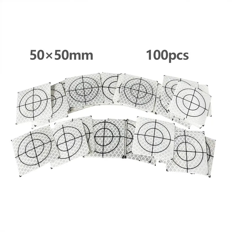 100pcs NEW Reflector Sheet Reflective Tape Target Total Station 50*50mm