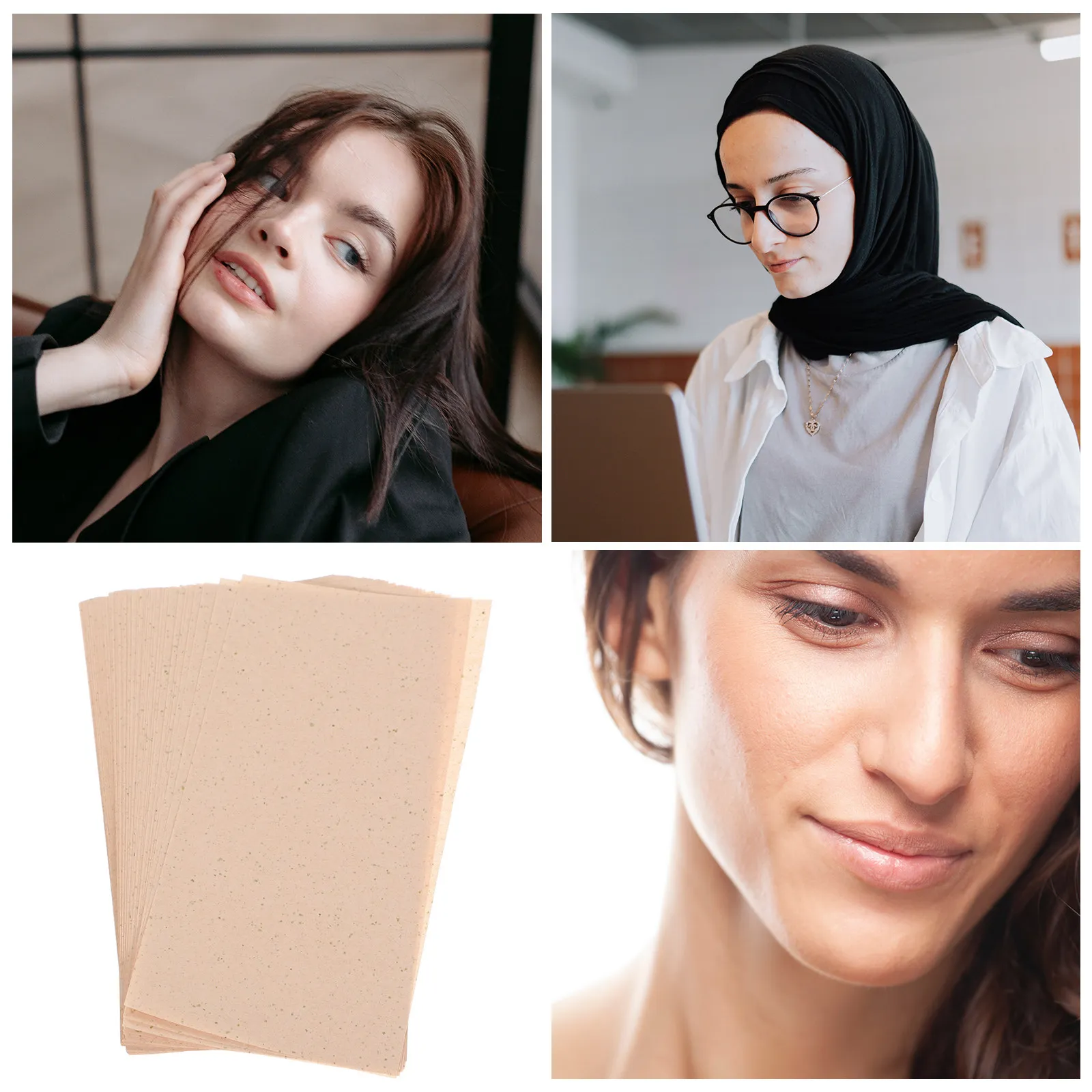 3 Boxes Face Oil-Absorbing Paper Simple Design for Blotting Makeup Supplies Portable Face Oil Control Sheets