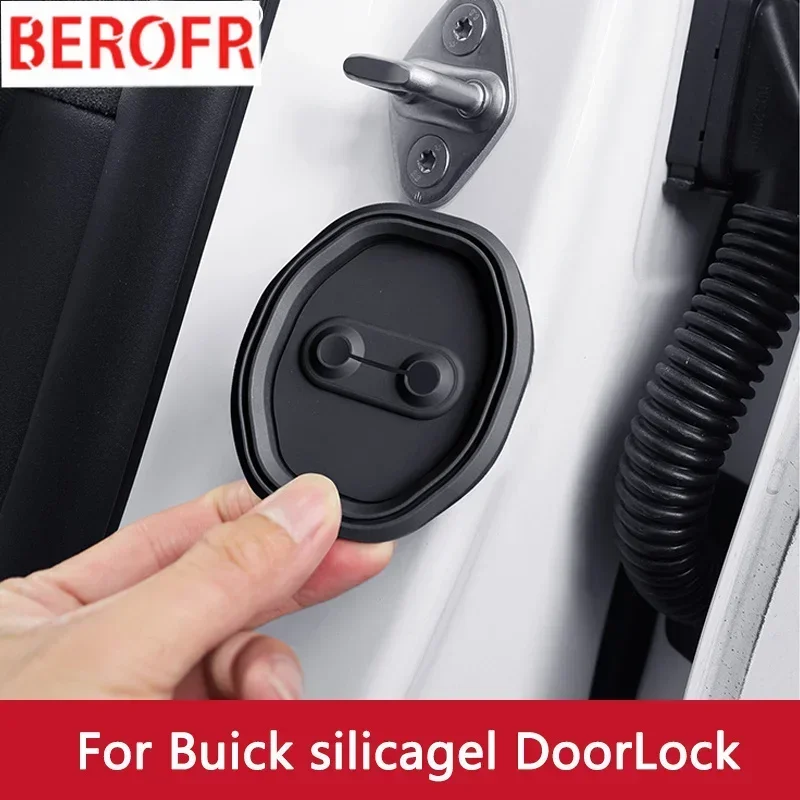 4pcs Absorber Silicone Car Door Lock Buckle Anti-collision Protective Cover For Buick Regal Lacrosse Excelle Verano ENVISION E4