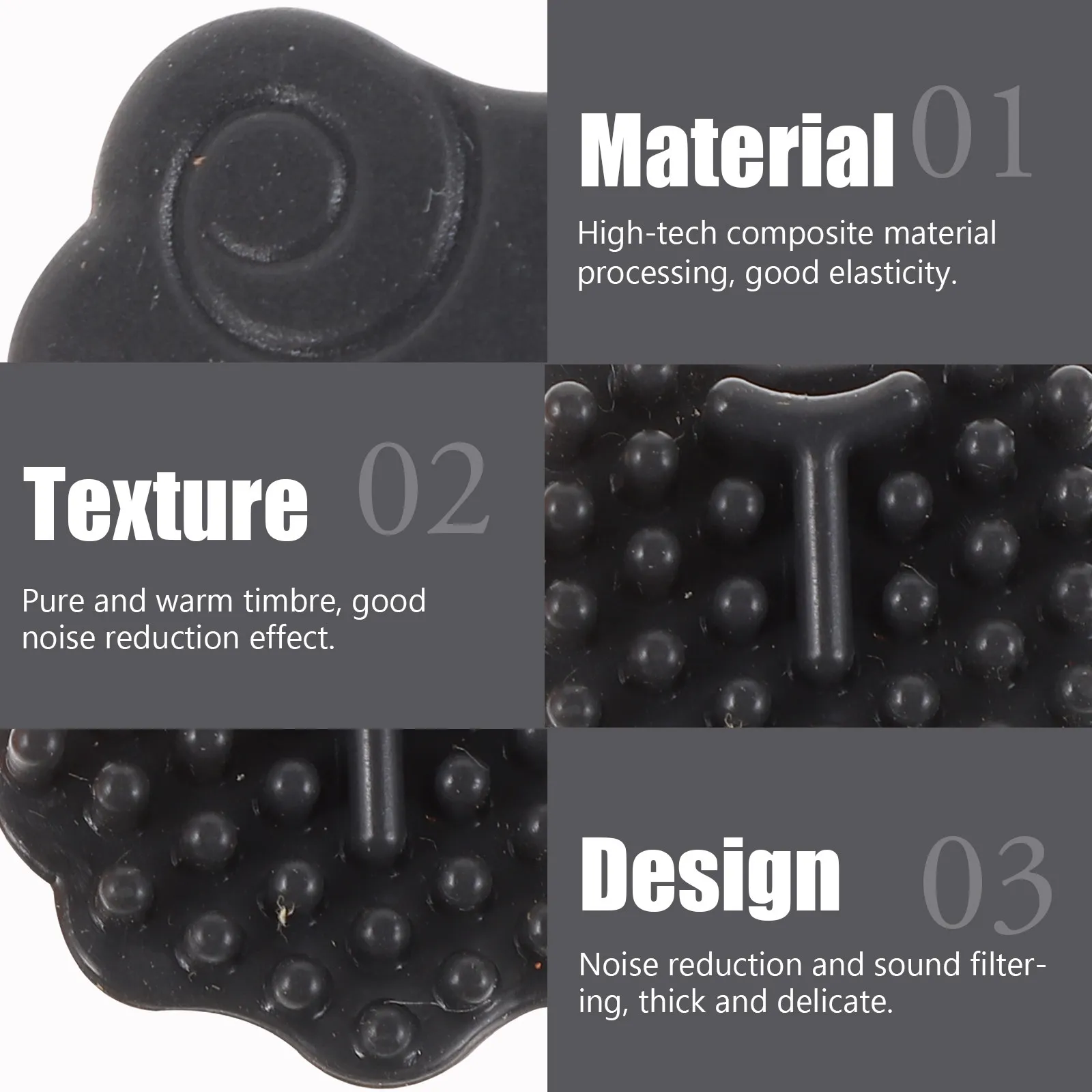 2Pcs Erhu Practice Mute Composite Nano Silencers Soft Sound Adjustable Volume Home Erhu Sordine Musical Instrument Accessory