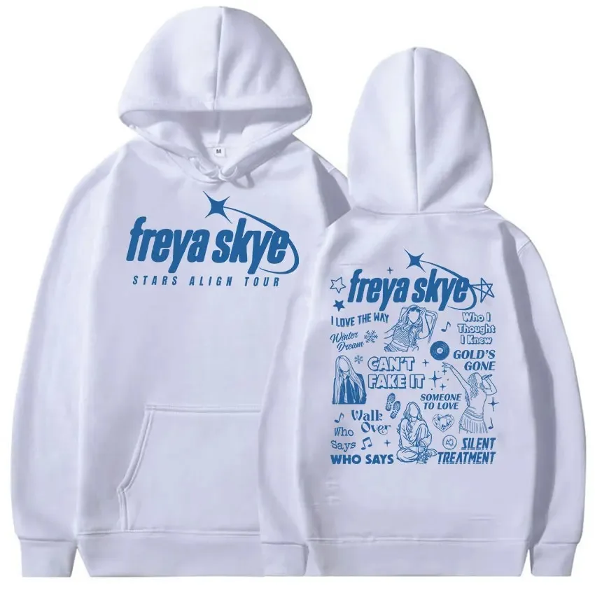 Freya Skye Stars Align Tour Hoodie Men Women Oversized Streetwear Y2k Casual Long Sleeve Fashion Sweatshirt Vintage Y2k Hooded