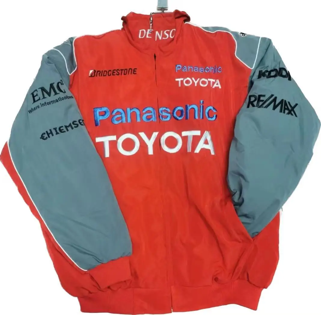 

Toyota Embroidered Racing Suit Vintage Toyota Denso Embroidered Racing Apparel Cycling Clothing Cotton Jacket Motorcycle Jacket