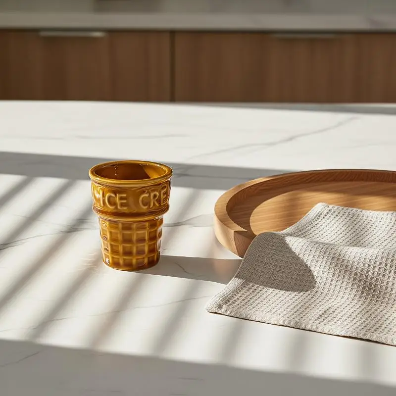 Ice Cream Shaped Ceramic 100ml Travel Mug Portable Coffee Cup for Milk Tea Water Home Office Use
