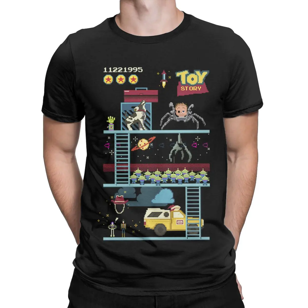 Toy Story T Shirts Men Cotton Casual T-Shirt Round Neck Tees Short Sleeve Tops Printed