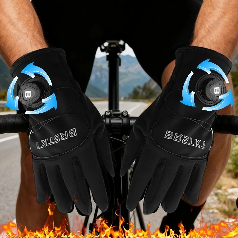 

Лыжные перчатки Twist-Dial Thermal -15 ° C Ветрозащитный сенсорный экран на кончиках пальцев, нескользящая силиконовая ладонь, зимние виды спорта, велоспорт, альпинизм