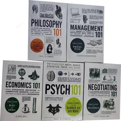 5 Books/set of 101 Series Economics  Management  Negotiation Psychology and Philosophy in English Self Enhancement Novels