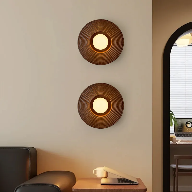 مصباح بجانب السرير مقاوم للماء يُثبت على الحائط مع طراز وابي سابي الياباني لغرفة النوم والدرج والممر والإضاءة الخلفية لمدخل المدخل