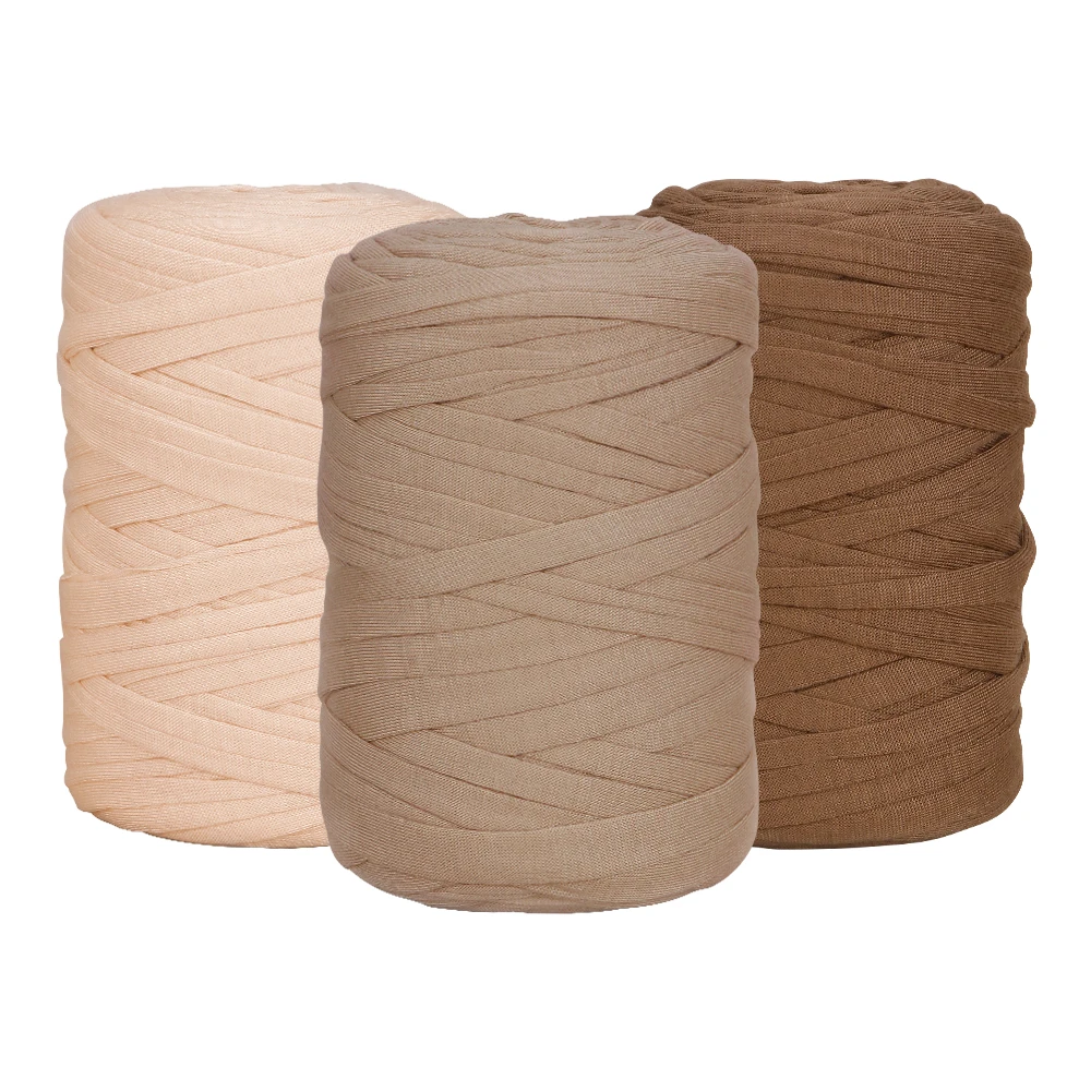QJH 630g T-shirt Yarn, Woven Fabric Knitted Yarn For Hand Made DIY Bags, Blankets, Cushions, Dolls, Handicraft Crochet Projects