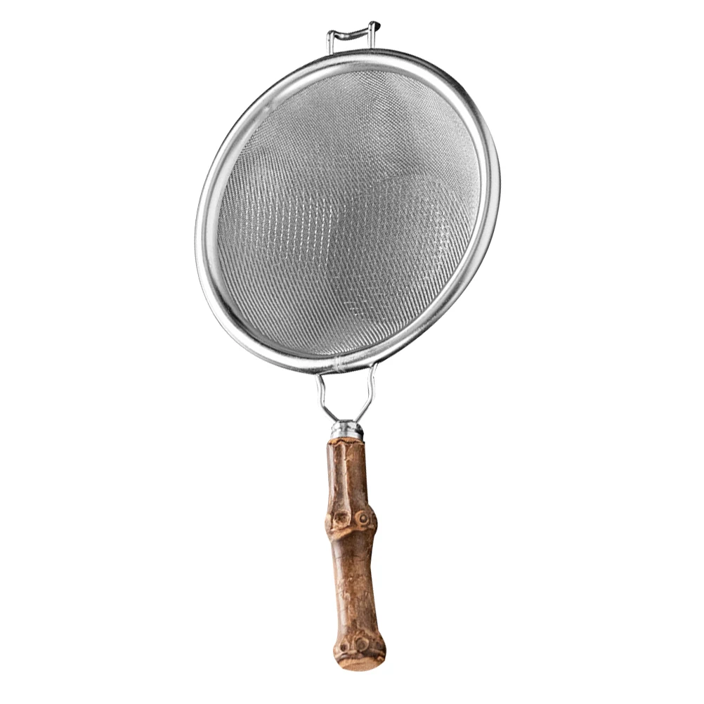

Stainless Steel Tea Strainer Sifter Bamboo Handle Reusable Flour Sugar Sieve Baking Coffee Filtering Kitchen Colander Spoon