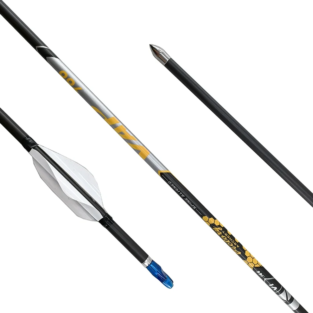 12PCS Carbon Arrows Sp350-1000 1.8inch Spin Vanes ID4.2mm Compound Bow Traditional Bow Hunting Shooting