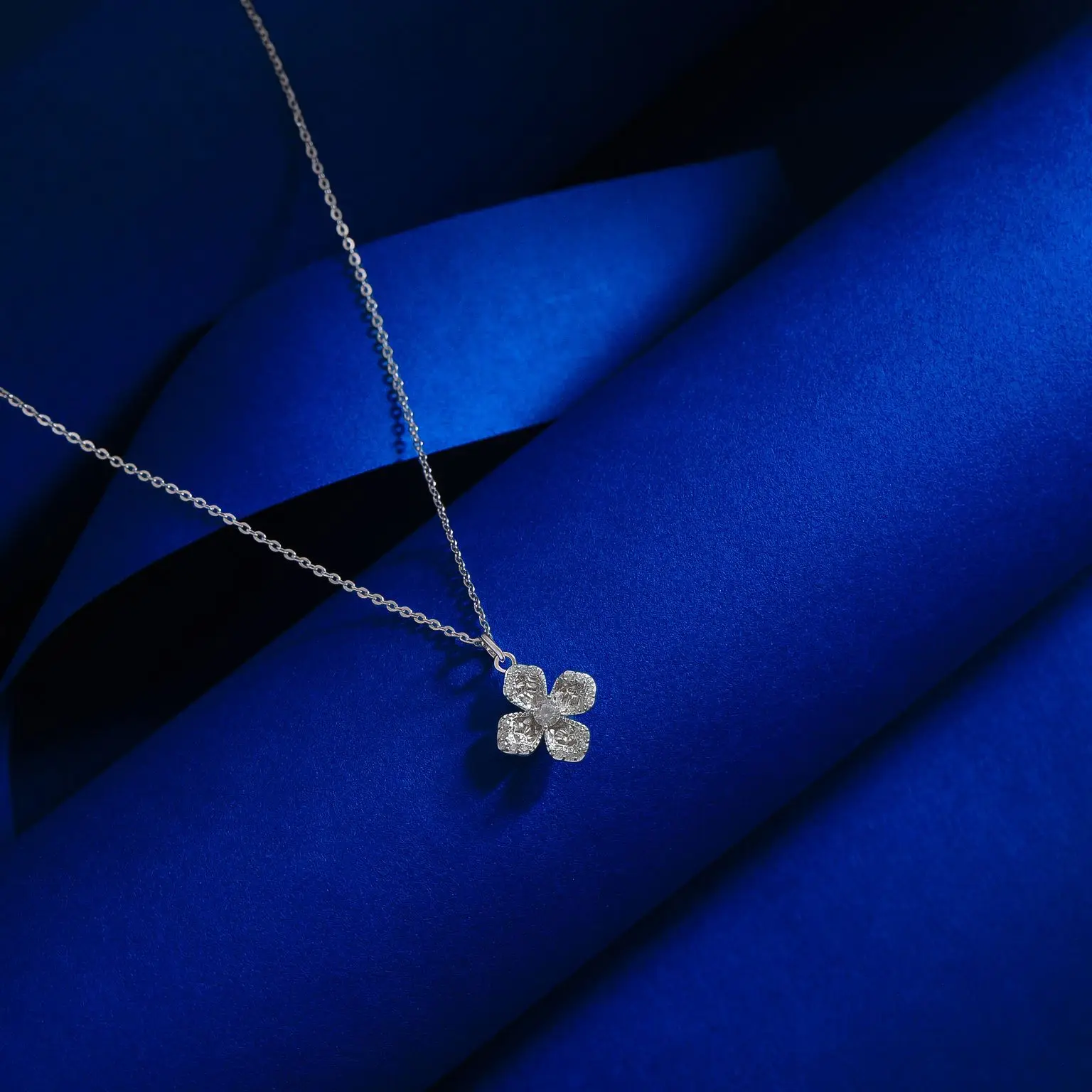 925 silver minimalist style morganite micro-set flower beaded versatile collar chain
