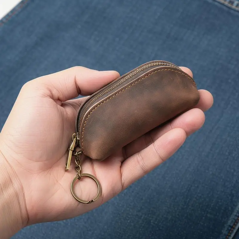 Women's Key Organizer Pouch Vintage Coin Purse Zipper Clutch Wallet Retro Credit Card Holder Card Case