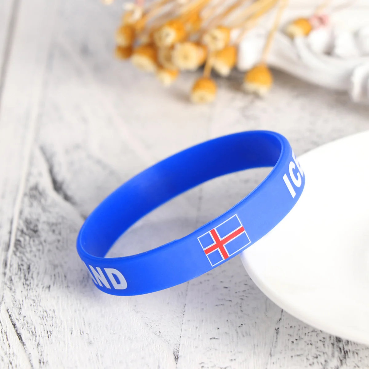 

6Pcs Silicone Country Wristband Premium Quality One Size Fits Most Sports Bracelet Football Game Fans Cheer Country Bracelet