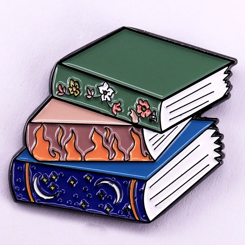 Fantasy Books Badge ACOTAR Enamel Pin Reading Lover Nerd Collectible Accessory Jewelry