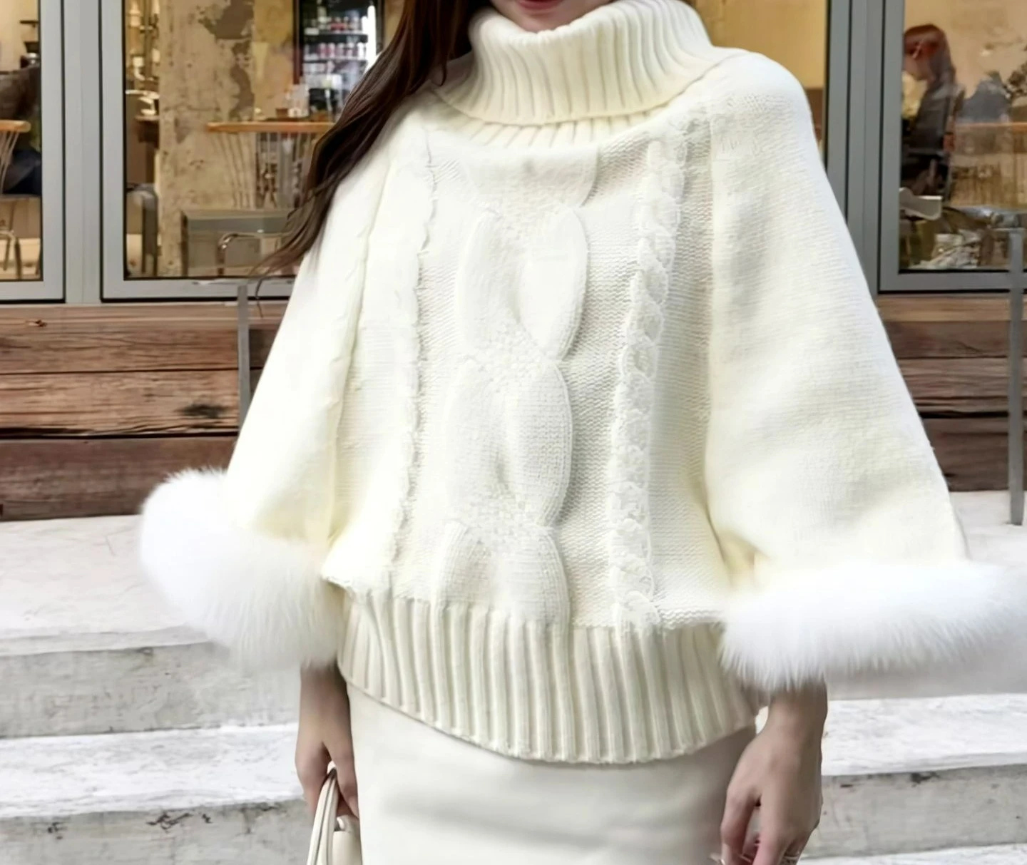 سترة نسائية جديدة لخريف وشتاء 2025 سترة متماسكة فضفاضة على طراز كسول للنساء #1