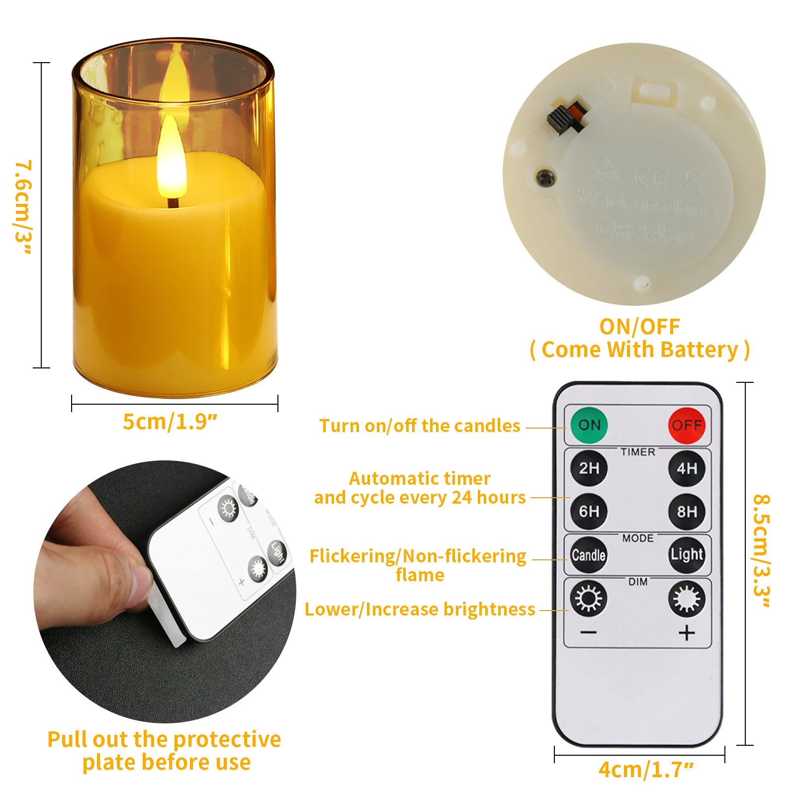 Velas LED votivas con temporizador y mando para Navidad y bodas - imagen 2