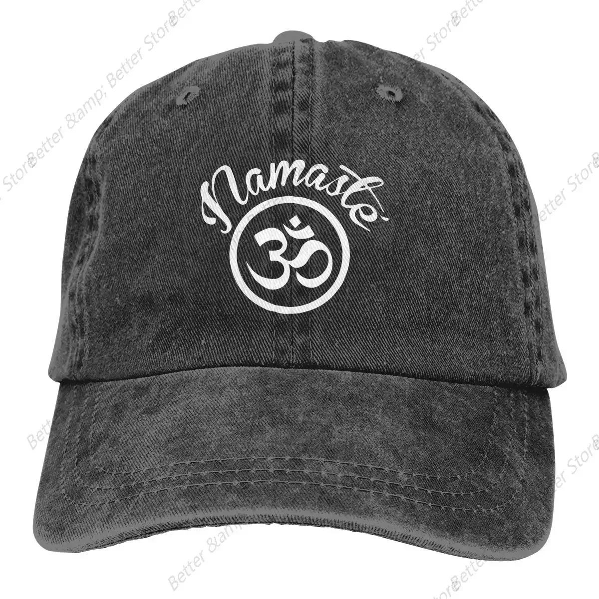 

Denim Cap Namaste with Om Symbol Baseball Dad Cap Adjustable Classic Sports for Men Women Hat