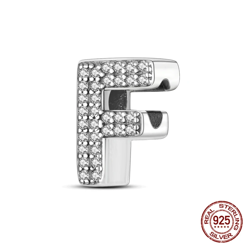 

This DIY women's jewelry gift features an S925 sterling silver letter F bead paired with an original bracelet.