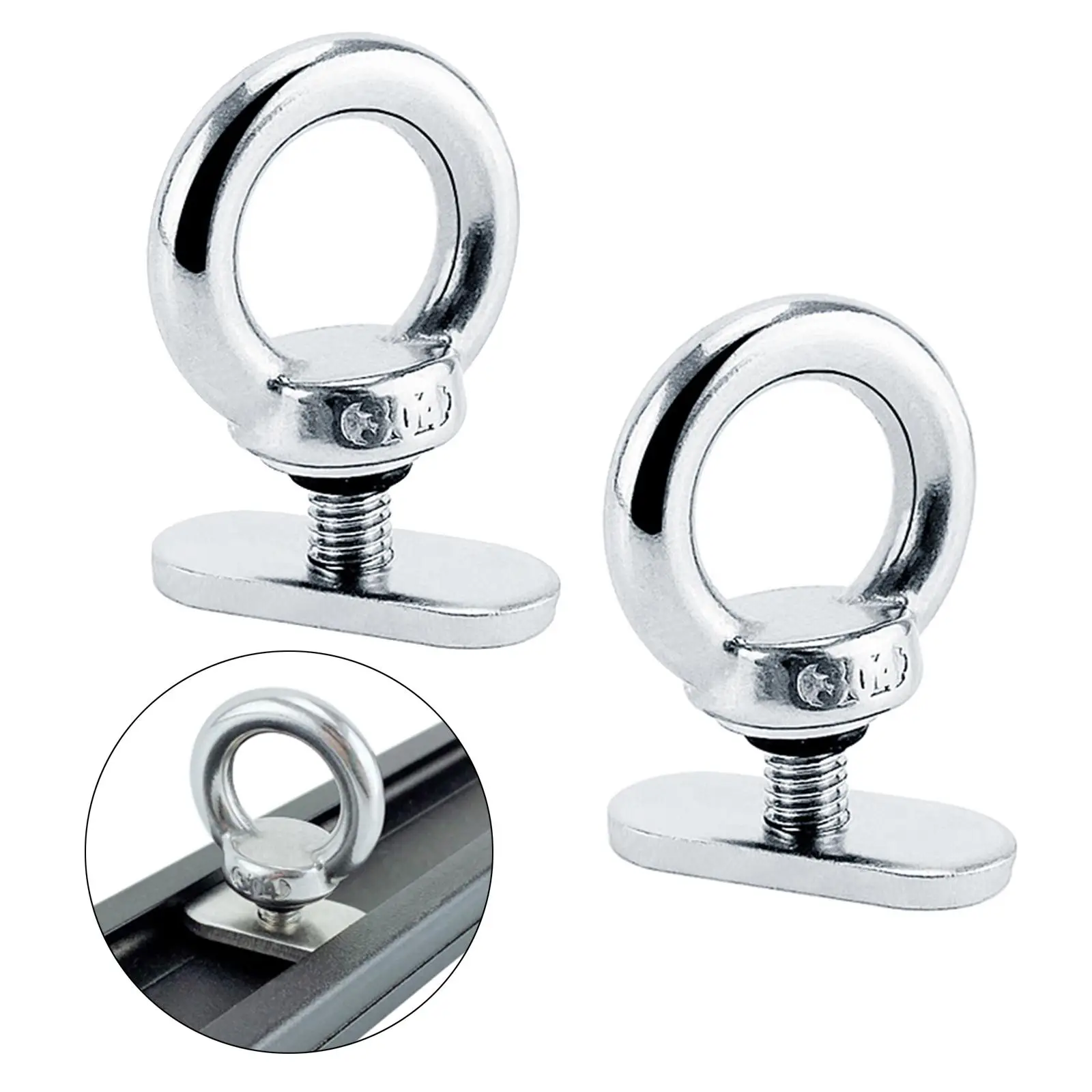 Kit de fixation en acier inoxydable pour Rail de Kayak, œillet de piste pour équipement de bateau, accessoires de pêche à pagaie, raccord de bricolage