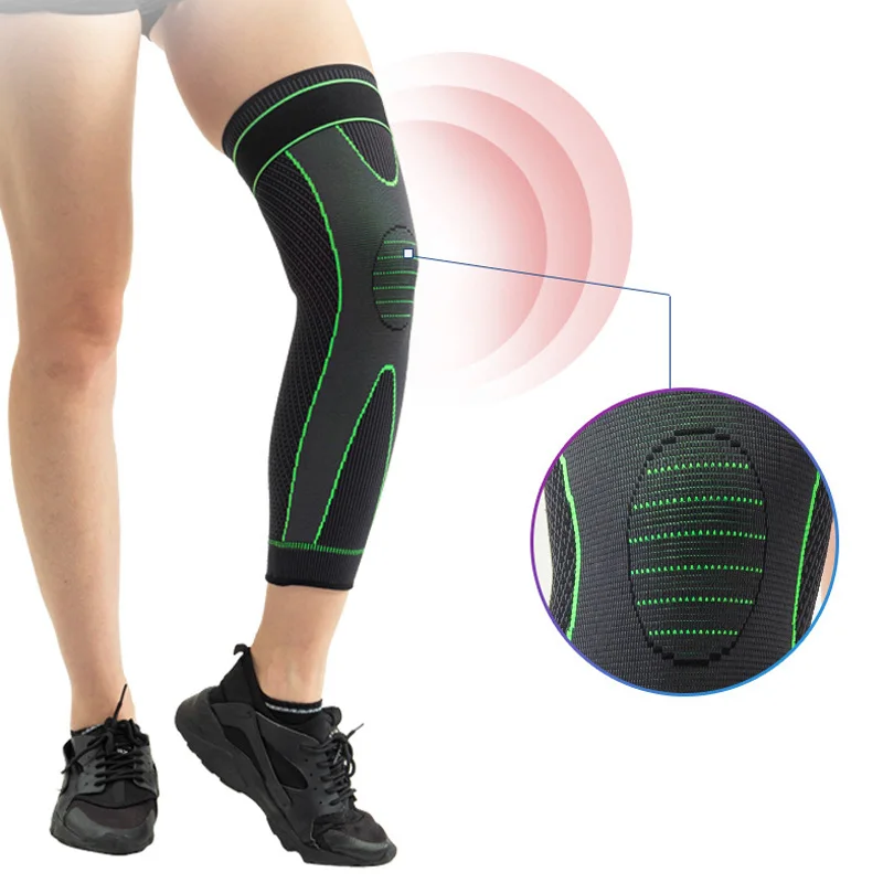 Outdoor fitness knee pads Sports playing ball running protective gear Extended strap warm knee pads Cold leg knee protection