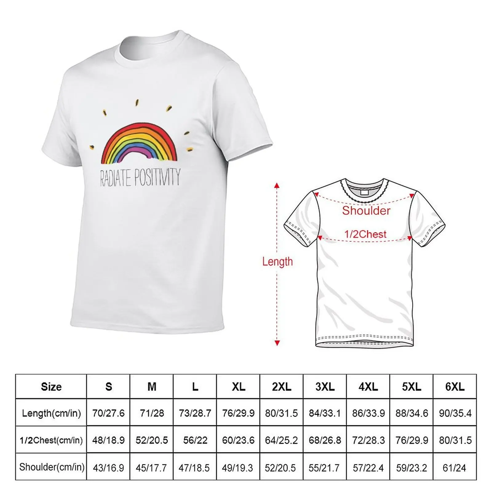 Radiate Positivity T-Shirt custom t-shirts vintage graphic tee sweat shirts, men