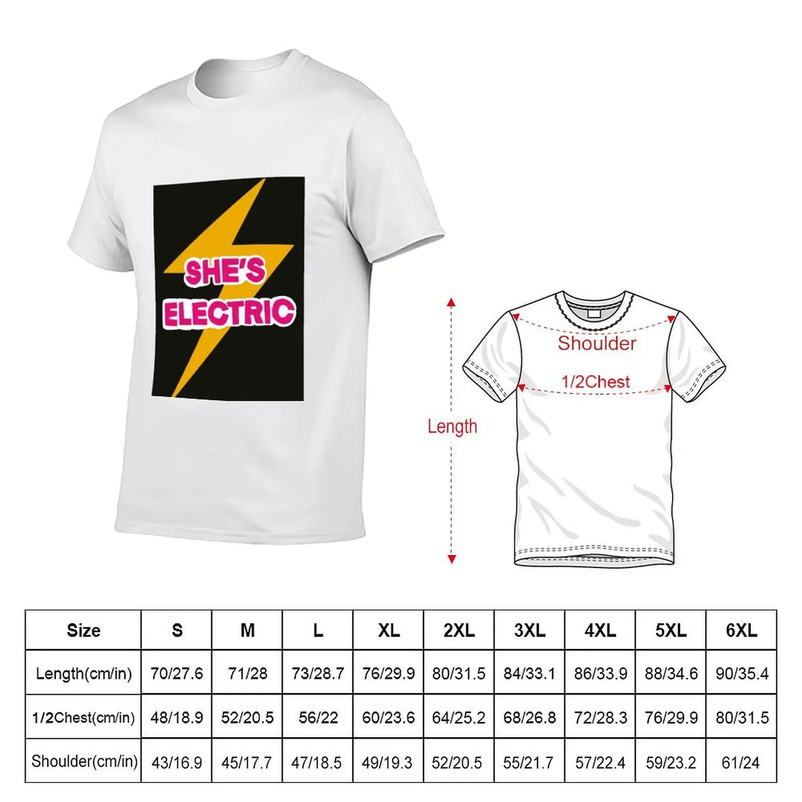 She’s electric eclectic print T-Shirt man t shirt summer t shirt man designer T-Shirt