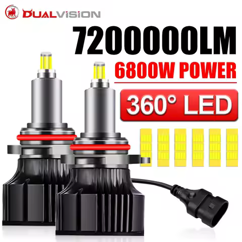 6800W H7 Led 360 For Projector Lens Car Lights H1 H11 H8 H9 9006 HB4 HB3 9005 9012 HIR2 Canbus Auto Fog Lamp CSP CHIPS 6000K 12V